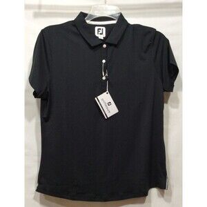 FootJoy Women’s Golf Leisure Polo Short Sleeve Shirt Black Large - New w/ Tags